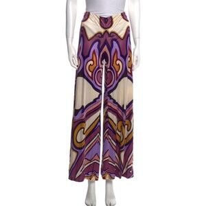 MISSONI Printed Multi-Color Wide Leg Pants Sz: S/US4/IT40 $1100